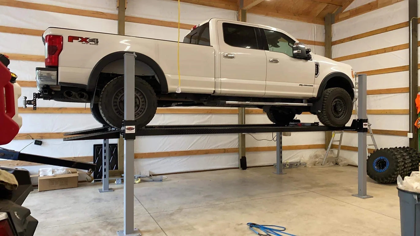 Wildfire 9000 XLT lift for trucks and SUVs in garage
